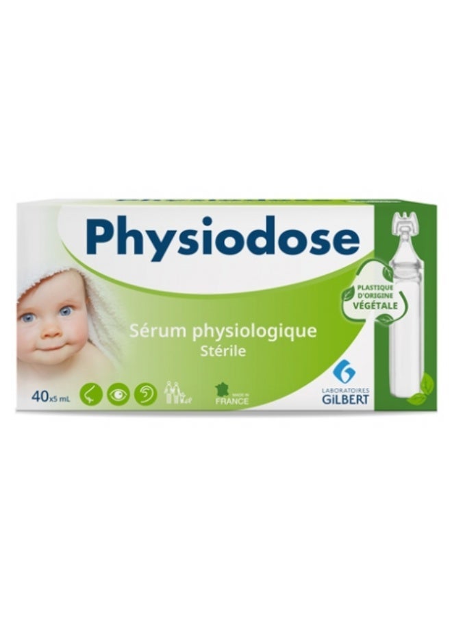 Physiodose Sterile Physiological Serum 40 Vegetable Single Doses - Image 1
